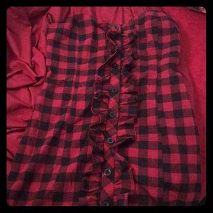 Red Plaid Wetseal Dress